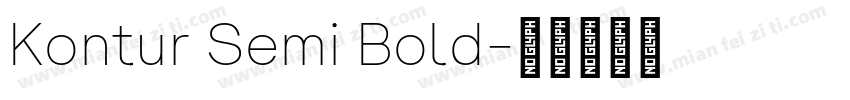 Kontur Semi Bold字体转换